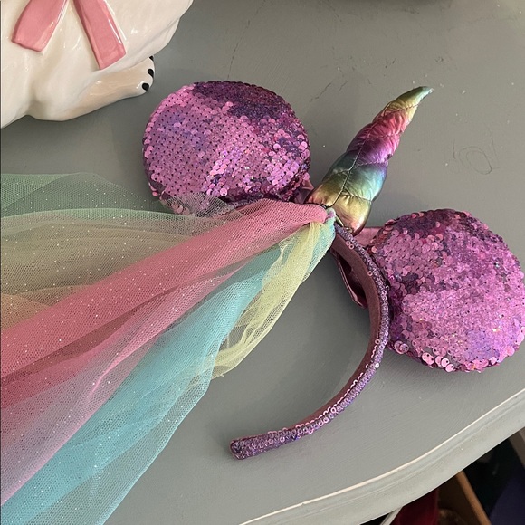 Sequin rainbow unicorn mickey ears - Picture 3 of 3